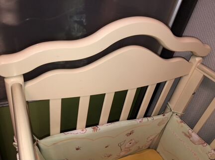 Детская кроватка маятник плюс матрас