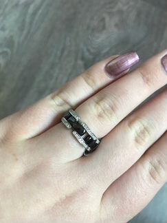 Кольцо Tiffany эмаль серебро