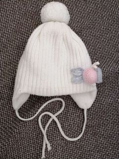 Шапка теплая зимняя на девочку 46-48