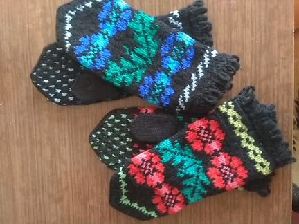 Варежки ручной работы