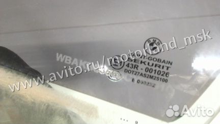 Стекло боковой двери левое переднее BMW 7 F01, 200