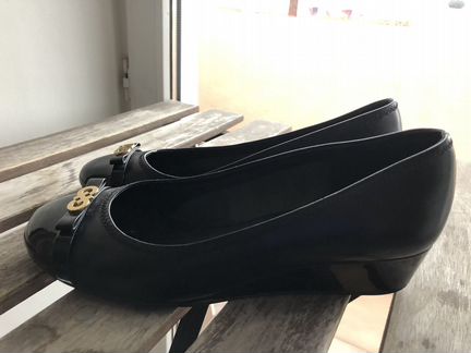 Балетки кожаные на танкетке Cole Haan