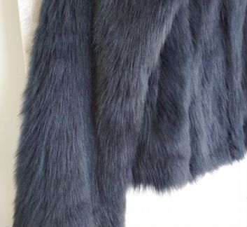 Стильный полушубок/меховая куртка zara, р.42