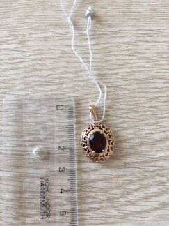 Подвеска кулон золото с гранатом