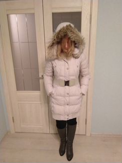 Пуховик Savage св.-серый, р-р 44, с мехом на капюш