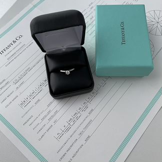 Tiffany Оригинал 0.26ct Платина Кольцо