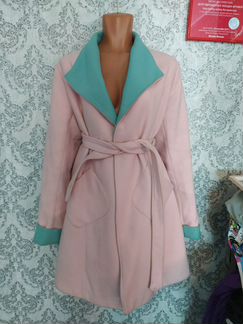 Пальто розовое
