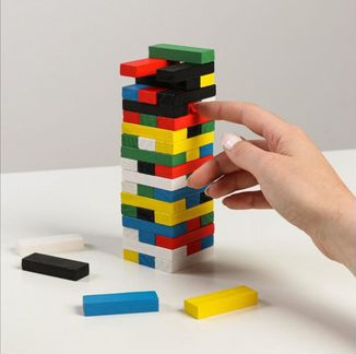 Дженга, падающая башня, 54 бруска