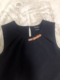 Сарафан чёрный с ремешком Massimo Dutti