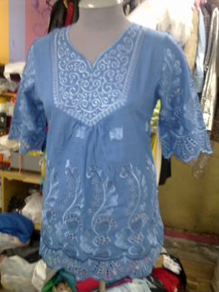 Рубашка х/б с вышивкой, новая, размер 46-48