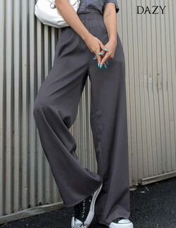 Широкие брюки на резинке shein