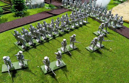 Солдатики Русская линейная пехота 1812 г. 28 мм
