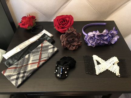 Заколки ободки резинки повязки