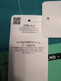 Лонгслив Coccodrillo, рост 128, новый