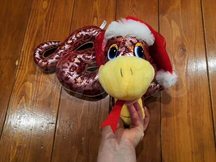 Мягкая игрушка Змея с сумочкой. Новая