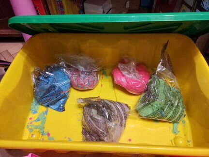 Кинетический песок, 5 цветов + много формочек