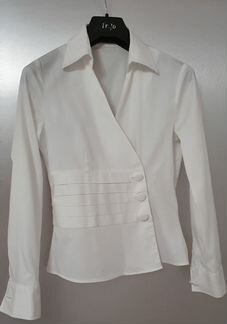 Белая итальянская блузка-рубашка 44 размер