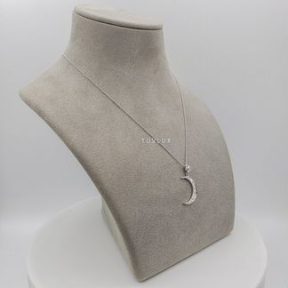 Золотая подвеска полумесяц с бриллиантами 0.51 ct