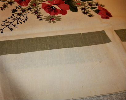 Скатерть лен цветы