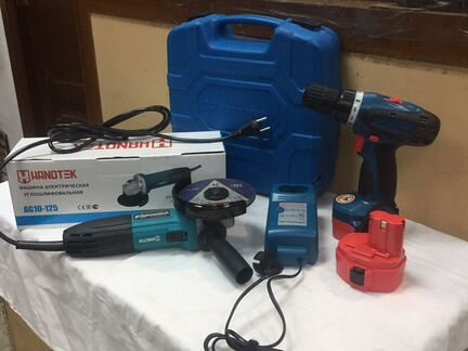 Шуруповёрт 14,4 В + ушм 125 мм