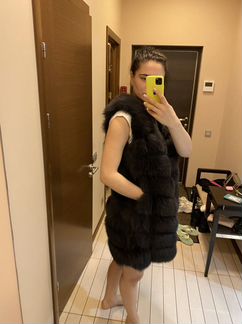 Меховая жилетка из песца