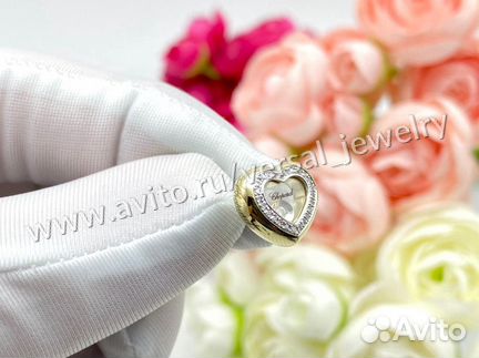 Золотые Серьги пусеты с бриллиантами Chopard