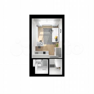 Квартира-студия, 19.8 м², 20/32 эт.