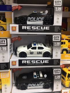 Полицейская машинка 2 цвета, музыкальная