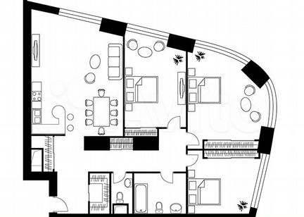 3-к квартира, 138.1 м², 56/56 эт.